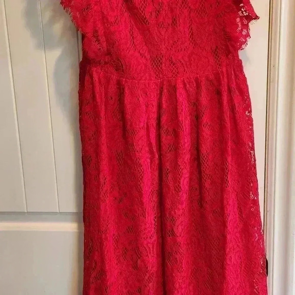 FRNCH red lace dress - Picture 2 of 4